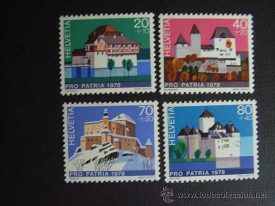 Timbres: N&ordm; YVERT 1060/3*** A&Ntilde;O 1978  PRO PATRIA. CASTILLOS SUIZOS