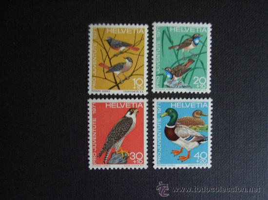 Timbres: N&ordm; YVERT 891/4*** A&Ntilde;O 1971  PRO JUVENTUD. AVES