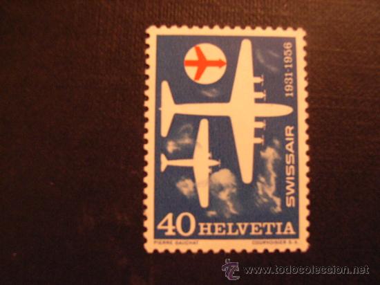 Briefmarken: N&ordm; YVERT 575*** A&Ntilde;O 1956  25 ANIVERSARIO DE LA COMPA&Ntilde;IA AEREA SWISSAIR