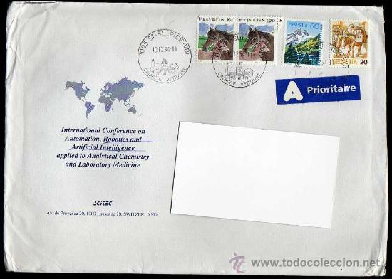Briefmarken: BONITO SOBRE - MATASELLOS SAINT SULPICE - VAUD, CALME ET VERDURE 1994