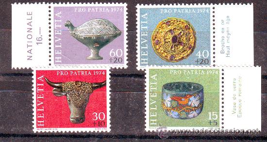 Briefmarken: SUIZA***.A&Ntilde;O 1974.MICHEL NR.1031/1034.ARTE ANTIGUO.