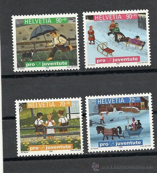 Sellos: SUIZA 2000, YVERT N&ordm; 1663/1666**, PRO JUVENTUD - Foto 1