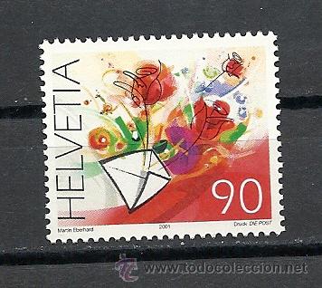 Sellos: SUIZA 2001, YVERT N&ordm; 1675**. MARTIN EBERHARD - Foto 1