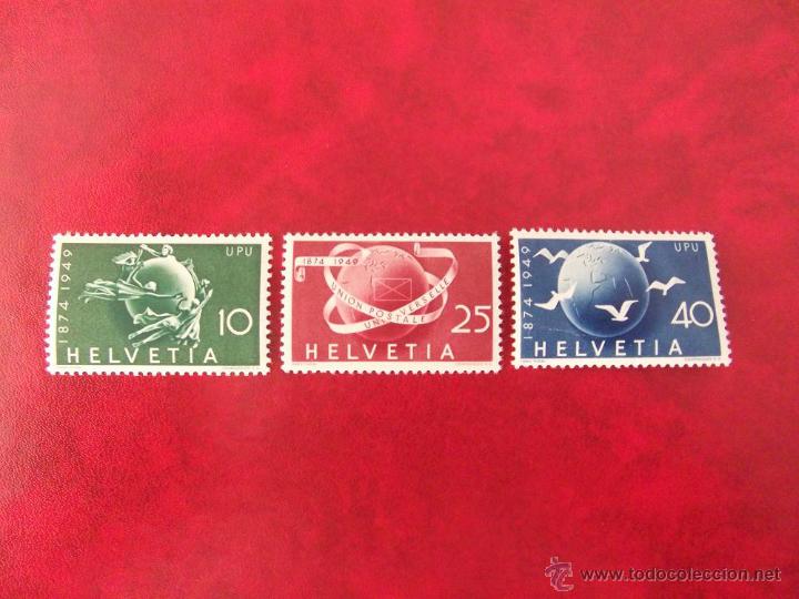 Sellos: SUIZA 1949, YVERT 474-76, SC - Foto 1