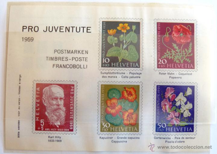 Stamps: FOLLETO EMISION SELLOS PRO JUVENTUTE 1959. VER FOTO ADICIONAL.