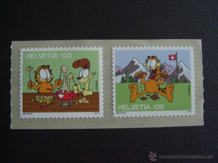 Sellos: SUIZA A&Ntilde;O 2014. COMIC. GARFIELD - Foto 1