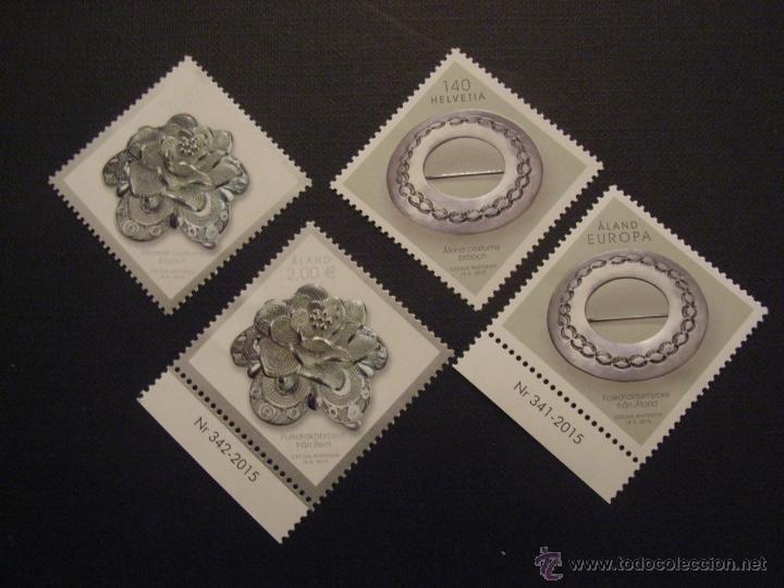 Timbres: EMISION CONJUNTA SUIZA-ALAND, A&Ntilde;O 2015.  JOYAS