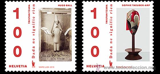 Sellos: Switzerland 2016 - Dada Centenary stamp set mnh - Foto 1
