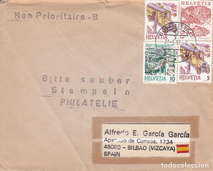 Sellos: SOBRE: 1991 SUIZA - Foto 1