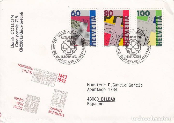 Sellos: SOBRE: 1993 SUIZA - Foto 1