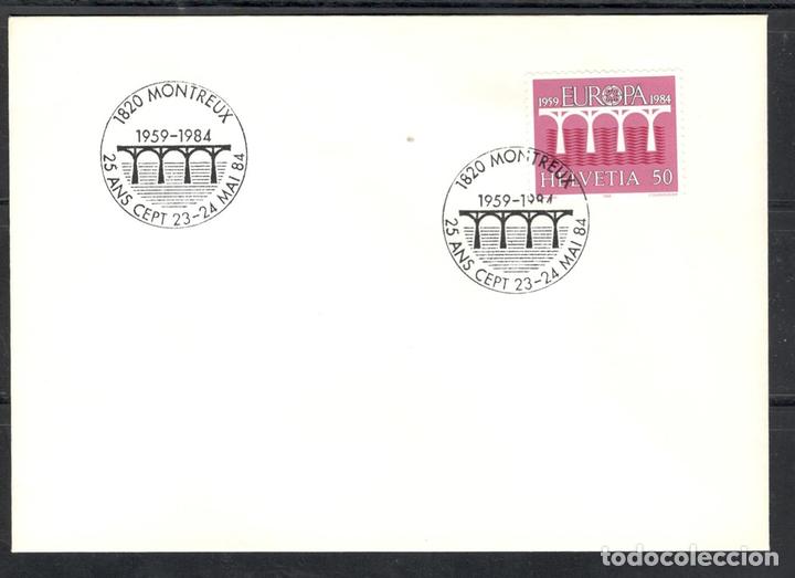 Selos: Carta postal,Suiza,1984,Europa,montreux,Yvert 1199