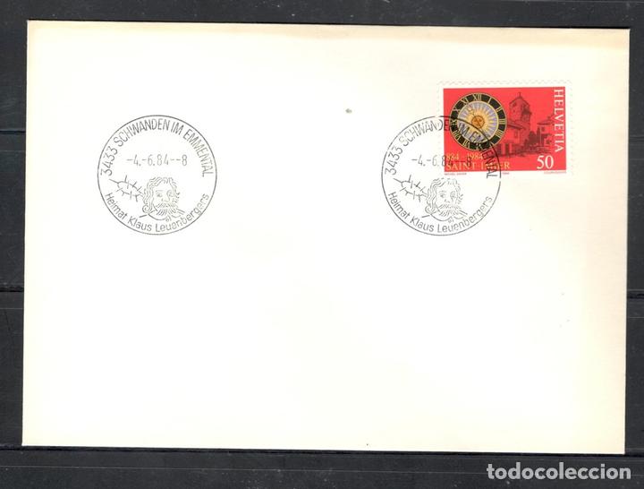 Selos: Carta postal,Suiza,1984,matasellos especial,Schwanden im Emmental,Yvert 1197