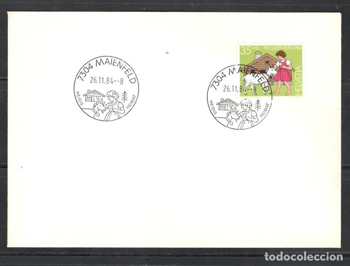 Timbres: Carta postal,Suiza,1984,Maienfeld,Yvert 1213