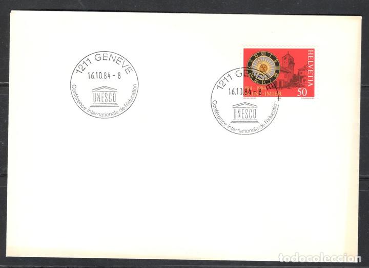Timbres: Carta postal,Suiza,1984,Ginebra,Yvert 1197