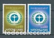 Selos: Naciones Unidas,Ginebra,1972,Conferencia sobre el medio ambiente,yvert 25-26,MNH**