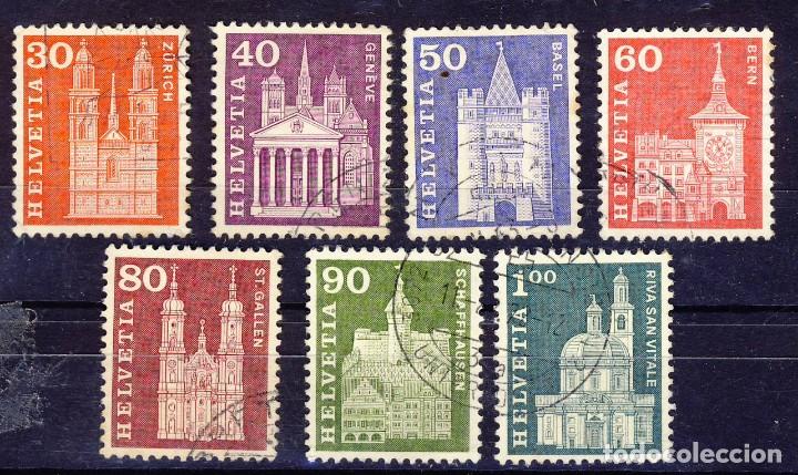 Timbres: SUIZA.- MONUMENTOS.- (1)