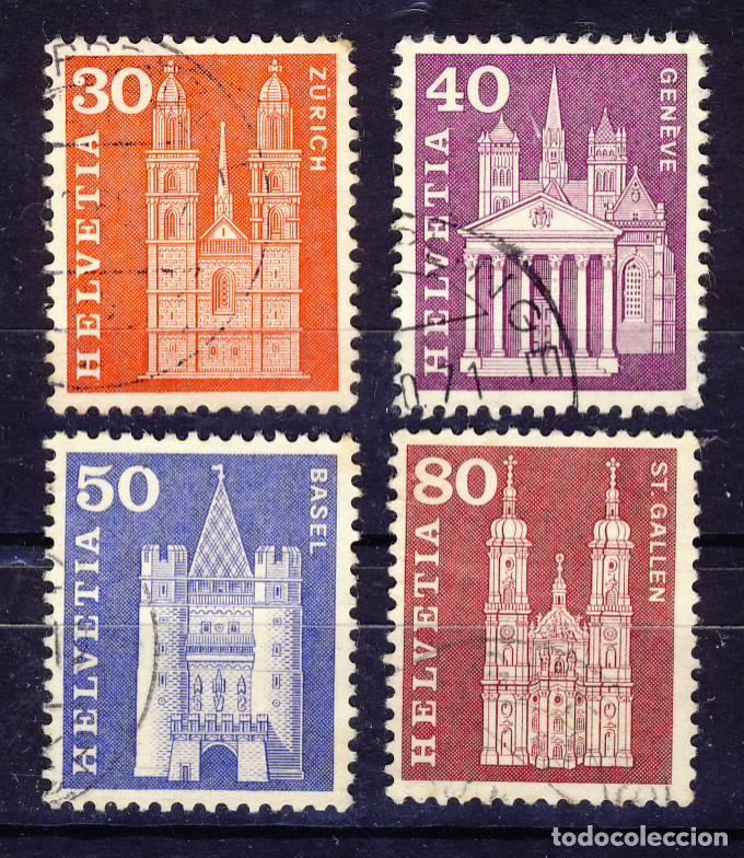 Timbres: SUIZA.- MONUMENTOS.- (5)