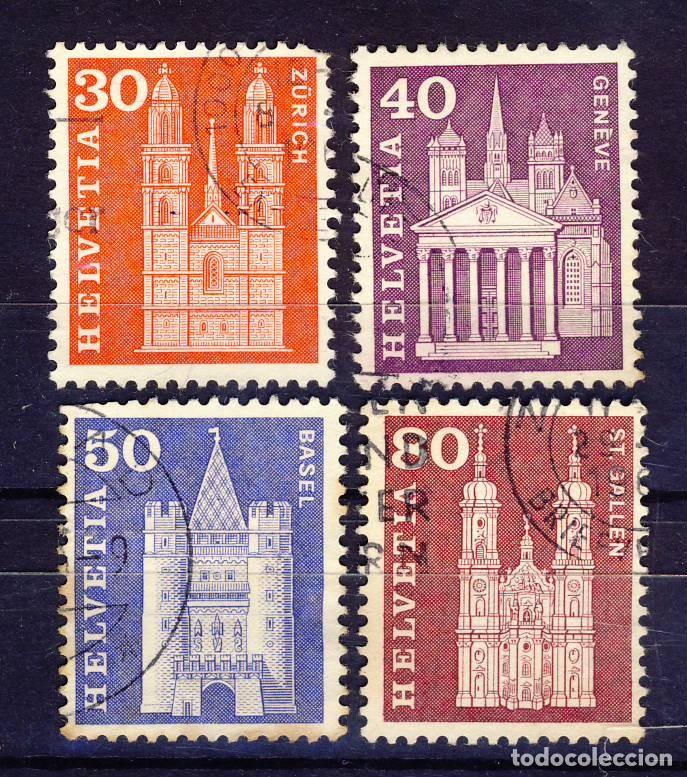 Timbres: SUIZA.- MONUMENTOS.- (6)