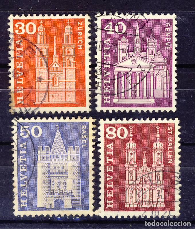 Timbres: SUIZA.- MONUMENTOS.- (7)
