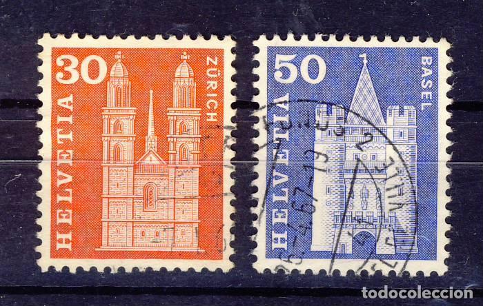 Timbres: SUIZA.- MONUMENTOS.- (8)