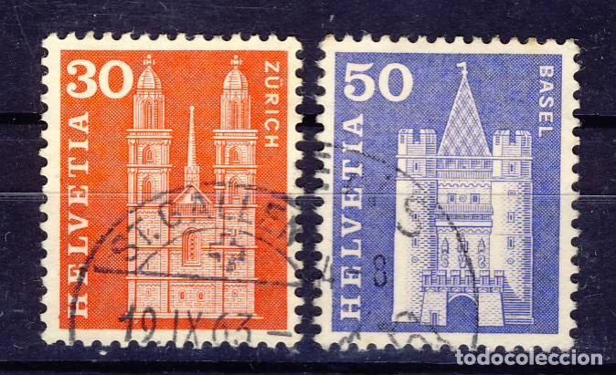 Timbres: SUIZA.- MONUMENTOS.- (9)