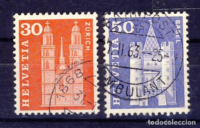 Timbres: SUIZA.- MONUMENTOS.- (10)