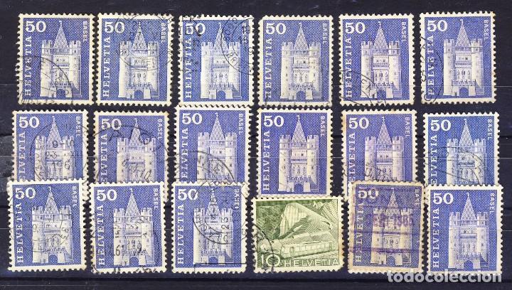 Timbres: SUIZA.- MONUMENTOS.- (11)