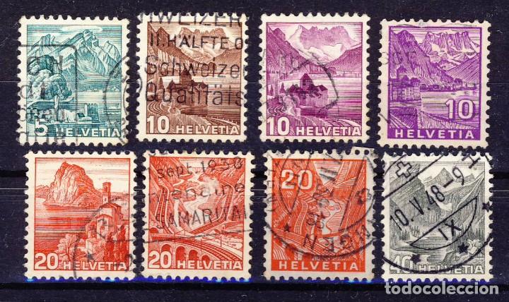 Timbres: SUIZA.-  PAISAJES.- LOTE 1.-