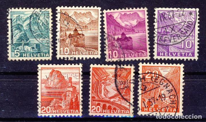 Timbres: SUIZA.- PAISAJES.- LOTE 2.-
