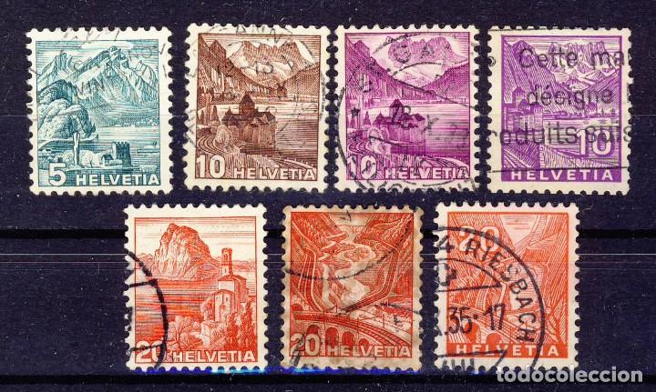 Timbres: SUIZA.- PAISAJES.- LOTE 3-