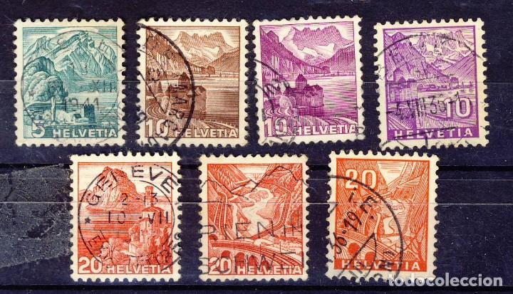 Timbres: SUIZA.- PAISAJES.- LOTE 5-