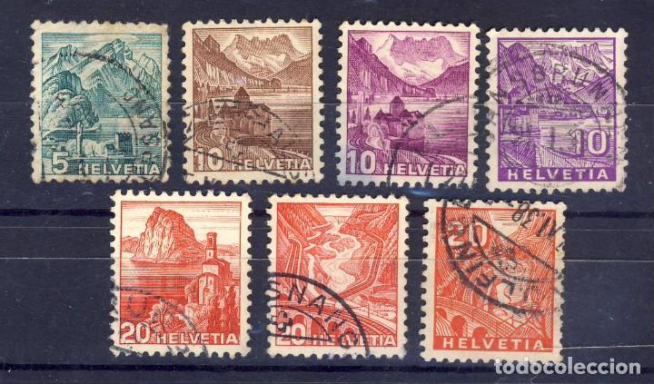 Timbres: SUIZA.- PAISAJES.- LOTE 6.--
