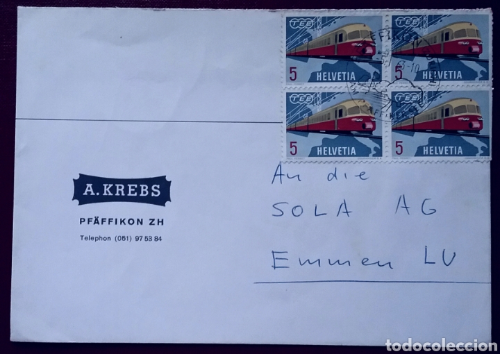 Sellos: Sobre de Suiza 1963, Tren TEE - Foto 1