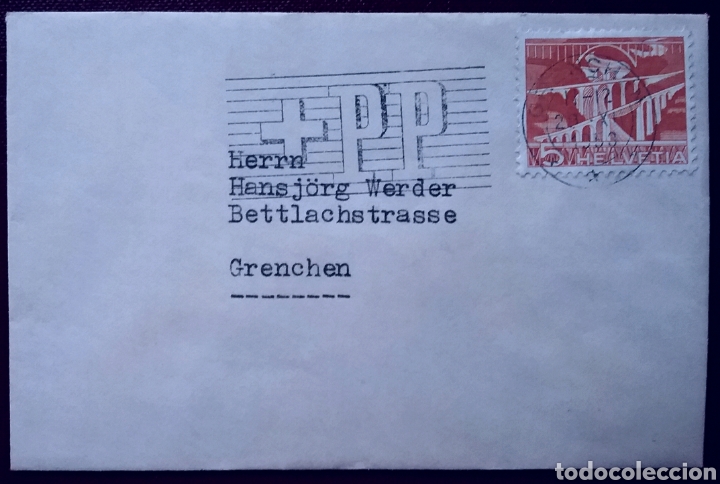 Sellos: Sobre de Suiza 1953 - Foto 1