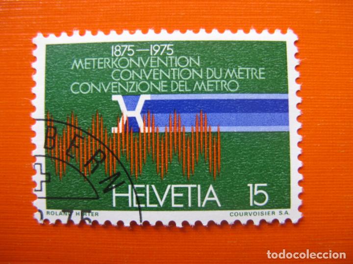 Sellos: -suiza 1975, centenario del metro - Foto 1