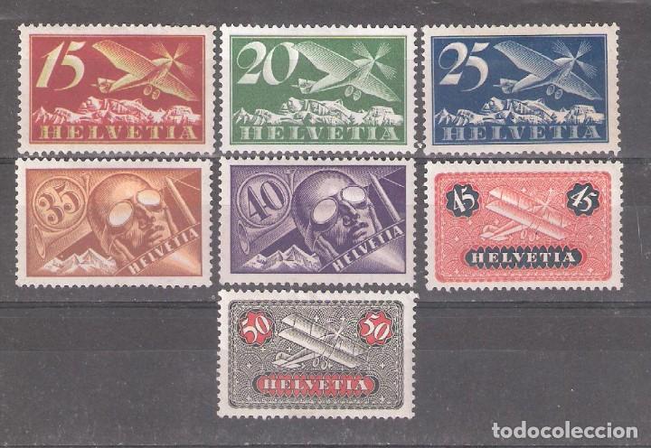 Sellos: SUIZA A&eacute;reos n&ordm; 3/9* Serie completa - Foto 1