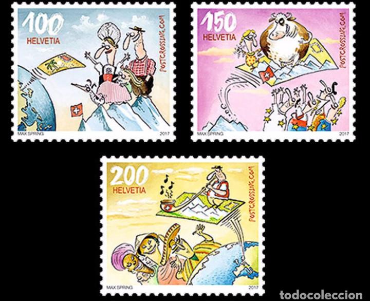 Sellos: Switzerland 2017 - Postcrossing stamp set mnh - Foto 1