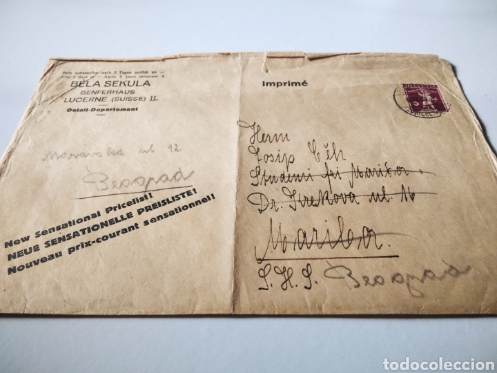 Sellos: Sobre con sellos Suiza - Foto 1