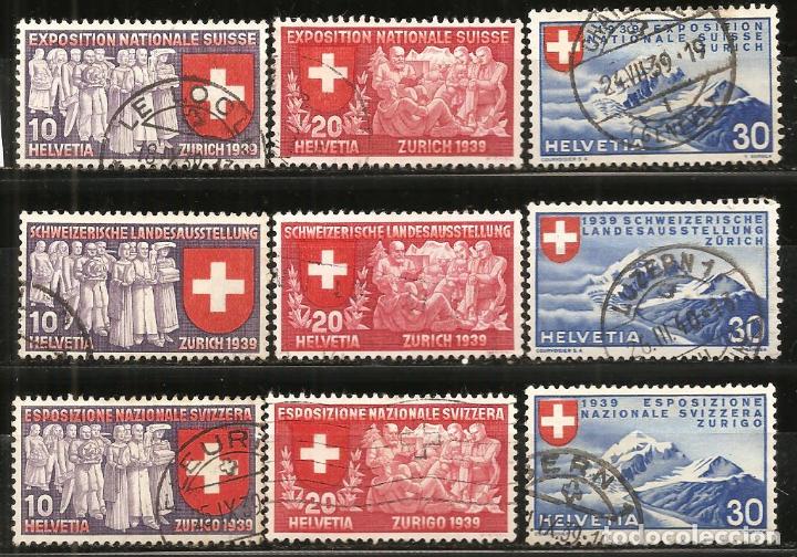 Sellos: SUIZA, YVERT 320/8, MATASELLADO - Foto 1