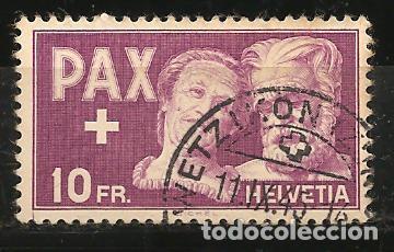 Sellos: SUIZA, YVERT 417, MATASELLADO - Foto 1