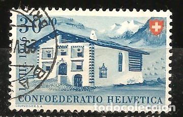 Sellos: SUIZA, YVERT 431, MATASELLADO - Foto 1