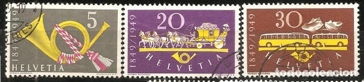 Sellos: SUIZA, YVERT 471/3, MATASELLADO - Foto 1