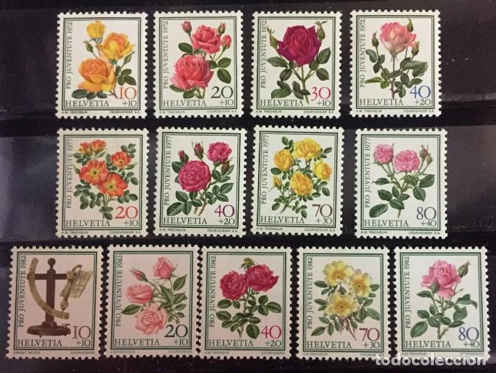 Sellos: Suiza, rosas - Foto 1