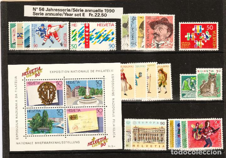 Sellos: SUIZA A&Ntilde;O COMPLETO 1990 ** - Foto 1