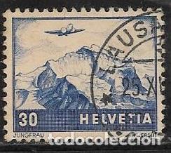 Sellos: SUIZA A&Eacute;REO YVERT 27 - Foto 1