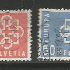 Sellos: SUIZA - 1959 - YVERT 630/31 - SERIE EUROPA COMPLETA - USADOS. Lote 281899303
