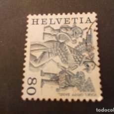 Sellos: SELLO SUIZA HELVETIA. COSTUMBRES POPULARES VOGEL GRYFF BASEL 1977. Lote 291601923
