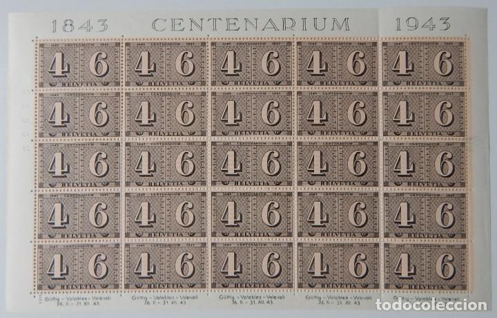 Sellos: HB de 25 sellos - Muy difícil / Centenario del sello suizo - 1843 Centenarium 1943 - Foto 1 - 292575028