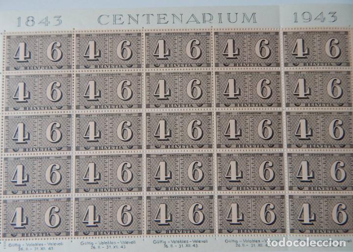Sellos: HB de 25 sellos - Muy difícil / Centenario del sello suizo - 1843 Centenarium 1943 - Foto 2 - 292575028