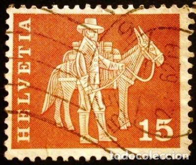 Sellos: 1960 SUIZA. Carteros - Foto 3